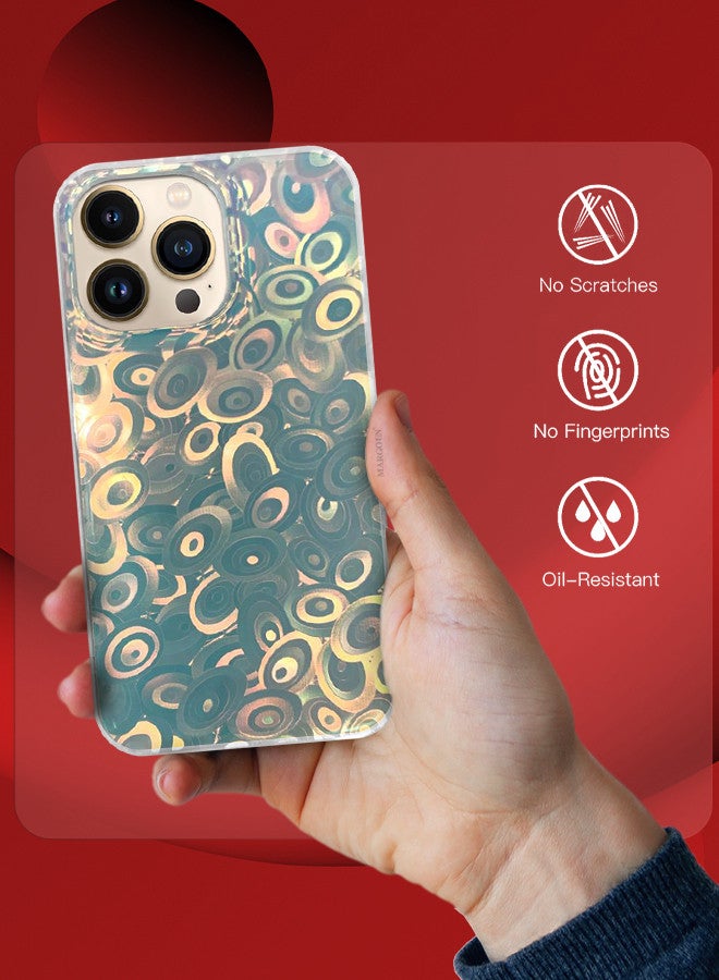 MARGOUN iPhone 13 Pro Holographic Abstract Art Case Cover Gradient Rainbow Color Effect Aesthetic Painting Geometric Pattern Back Cover MIX2  - Image 2