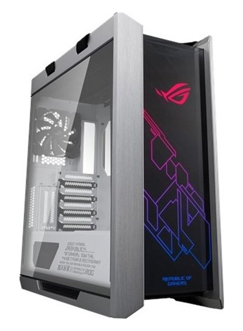 ASUS ROG Strix Helios White Edition Mid-Tower Gaming Case, Tempered Glass Panels, Aura Sync RGB Front Lighting, Supports Multi-GPU (Horizontal/Vertical), Advanced Cable Management, Built-in Fabric Handles, Fan & RGB Control Buttons, White | 90DC0023-B39000 - Image 1