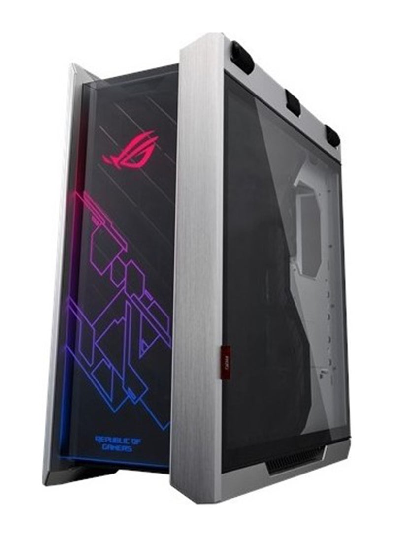 ASUS ROG Strix Helios White Edition Mid-Tower Gaming Case, Tempered Glass Panels, Aura Sync RGB Front Lighting, Supports Multi-GPU (Horizontal/Vertical), Advanced Cable Management, Built-in Fabric Handles, Fan & RGB Control Buttons, White | 90DC0023-B39000 - Image 4