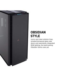 CORSAIR OBSIDIAN 1000D Super-Tower Case, Smoked Tempered Glass, Aluminum Trim - Integrated COMMANDER PRO Fan And Lighting Controller | CC-9011148-WW  - Image 5