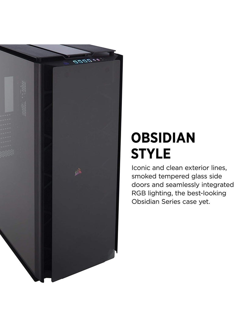 CORSAIR OBSIDIAN 1000D Super-Tower Case, Smoked Tempered Glass, Aluminum Trim - Integrated COMMANDER PRO Fan And Lighting Controller | CC-9011148-WW  - Image 5