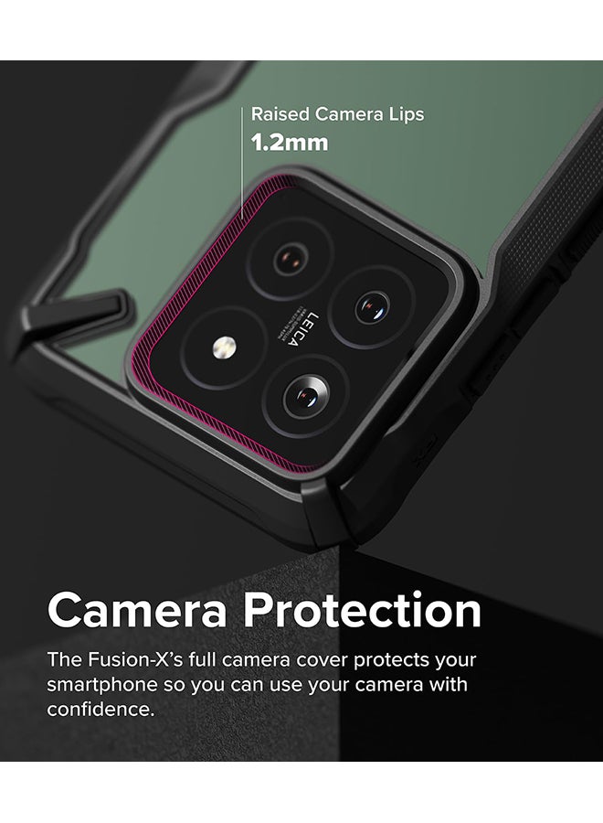 Ringke Fusion-X Compatible With Xiaomi 14 Case [Military-Grade Protection] Anti-Scratch Advanced Rugged Heavy Duty Bumper Phone Case Cover - Black - Image 4