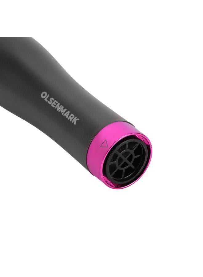 أولسنمارك مشط تصفيف الشعر الساخن 5 في 1 - OMH4115، خيارات متعددة للشعر القصير والطويل، فوهة القطع والتركيز، سلك دوار 360 درجة، مثالي للصالونات والتصفيف في المنزل - Image 3