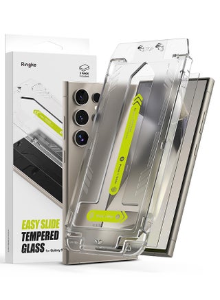 Tempered Glass Easy Slide Compatible with Samsung Galaxy S24 Ultra Screen Protector, Case Friendly Shatterproof Premium 9H Hardness - 2 Pack Clear - pnsku/N70075984V/45/_/1716354071/fc24f9de-14ae-4454-8e8a-8b425bc94ffa