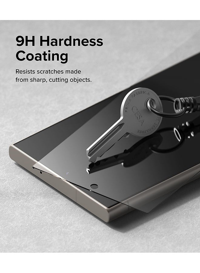 Ringke - Tempered Glass Easy Slide Compatible with Samsung Galaxy S24 Ultra Screen Protector, Case Friendly Shatterproof Premium 9H Hardness - 2 Pack Clear - Image 1