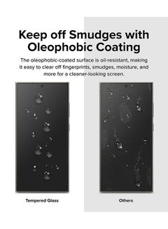 Ringke Tempered Glass Easy Slide Compatible with Samsung Galaxy S24 Ultra Screen Protector, Case Friendly Shatterproof Premium 9H Hardness - 2 Pack Clear  - Image 3