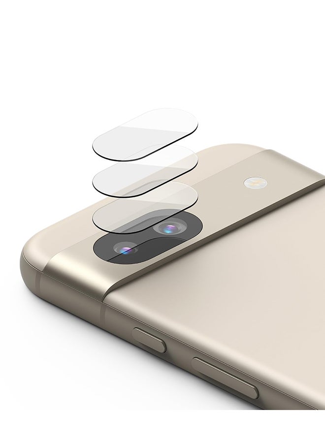 Ringke Glass Camera Protector 3 Pack Compatible With Google Pixel 8A, Hard Tempered Glass Protector Ultra-Thin Full-Cover Camera Lens Protector Clear - Image 1