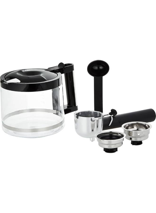 De'Longhi De'Longhi Combi Coffee Machine, Traditional Pump Espresso and Filter Coffee, 1.25 Liter, BCO431.S, Black and Stainless Steel 1.25 L 1750 W BCO431.S Silver - Image 3