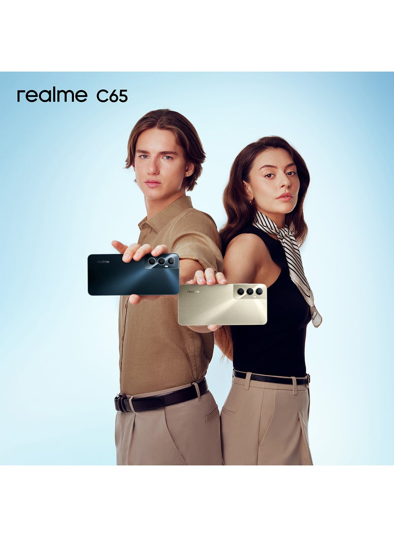 realme C65 Dual SIM Starlight Gold 6GB RAM 128GB 4G - Middle East Version  - Image 2