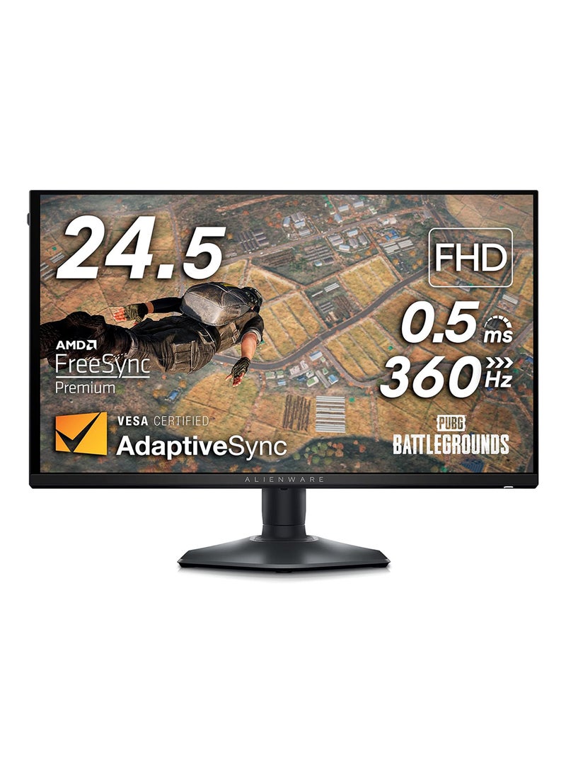 ديل شاشة ألعاب Alienware AW2523HF - شاشة مقاس 24.5 بوصة (1920x1080) بمعدل تحديث 360 هرتز، وتقنية AMD Free Sync، وإمكانية ضبط الارتفاع/الإمالة/الدوران/الدوران، وDark Side of The Moon  - Image 1