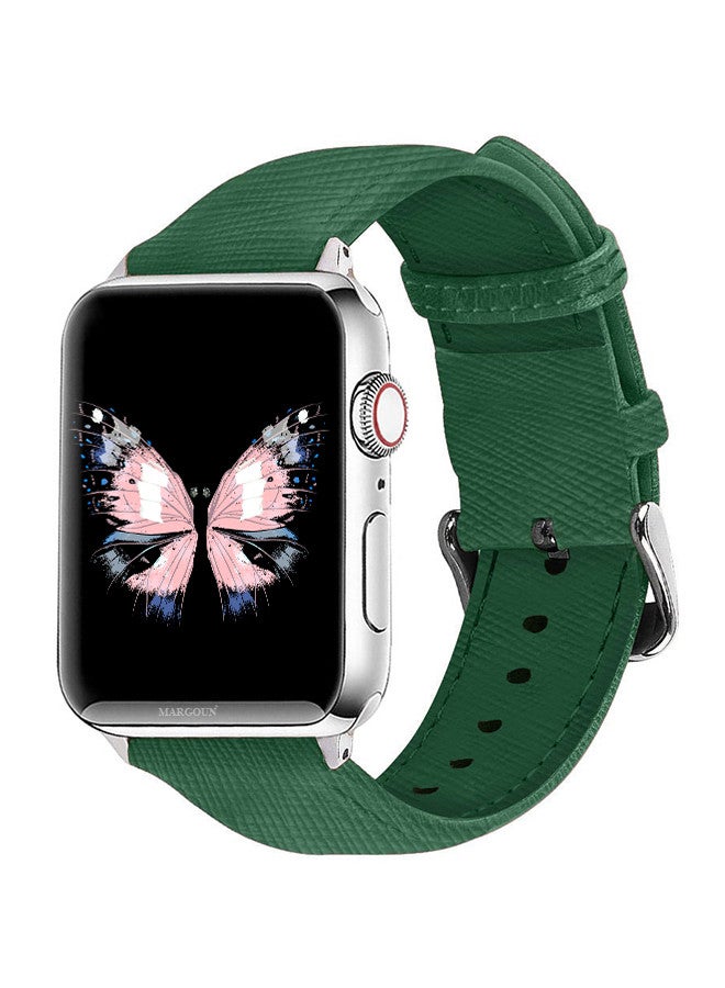 MARGOUN Apple Watch Band 38mm/40mm/41mm Leather Band Buckle Strap Wristband Compatible with Apple watch series 7/6/5/4/3/2/1/SE Multicolor - Image 1