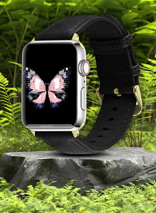 MARGOUN Apple Watch Band 38mm/40mm/41mm Leather Band Buckle Strap Wristband Compatible with Apple watch series 7/6/5/4/3/2/1/SE Multicolor - Image 3