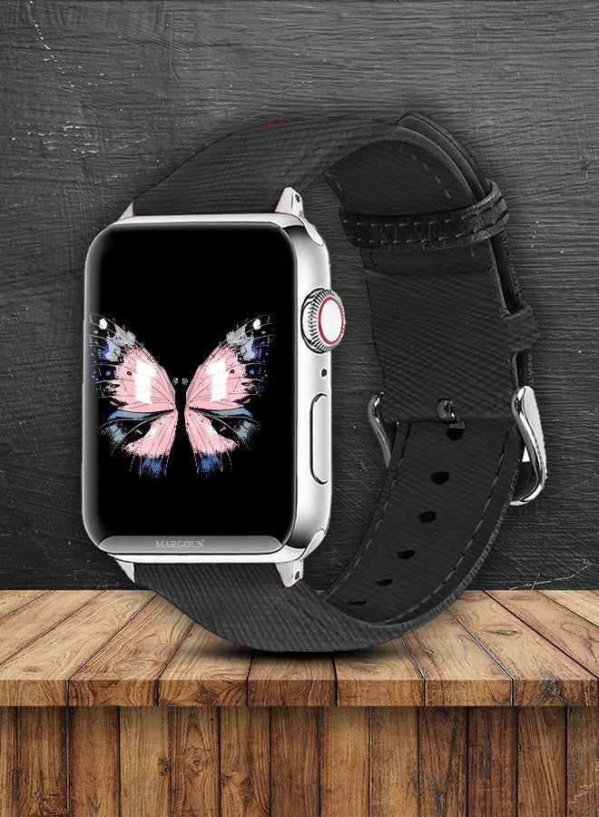 MARGOUN Apple Watch Band 38mm/40mm/41mm Leather Band Buckle Strap Wristband Compatible with Apple watch series 7/6/5/4/3/2/1/SE Multicolor - Image 2