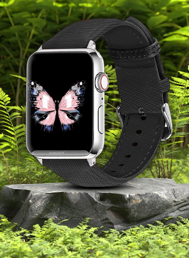 MARGOUN Apple Watch Band 38mm/40mm/41mm Leather Band Buckle Strap Wristband Compatible with Apple watch series 7/6/5/4/3/2/1/SE Multicolor - Image 3