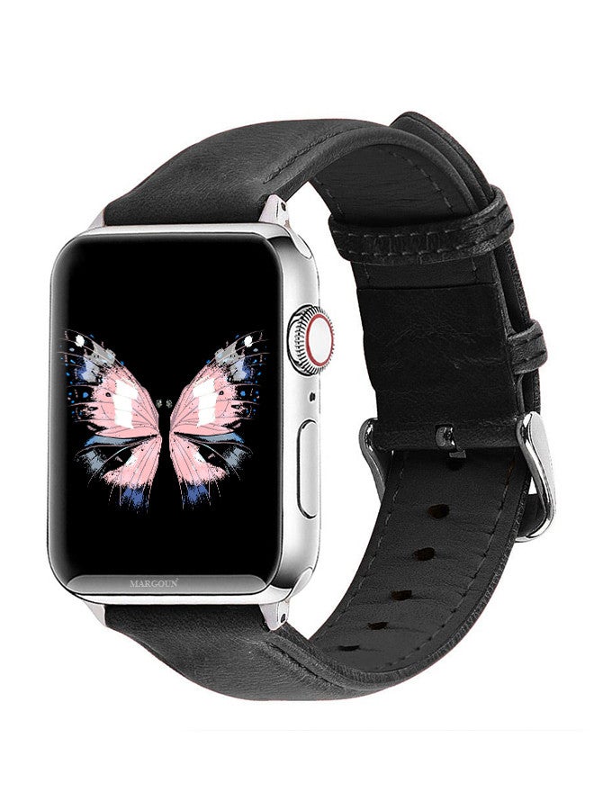 MARGOUN Apple Watch Band 38mm/40mm/41mm Leather Band Buckle Strap Wristband Compatible With Apple Watch Series 7/6/5/4/3/2/1/SE color19 - Image 1