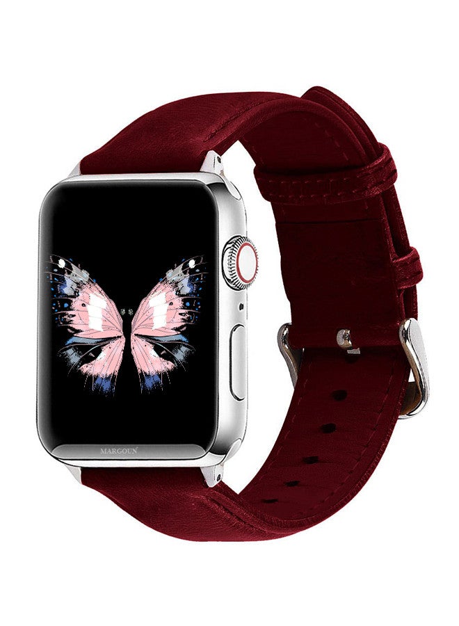 MARGOUN - Apple Watch Band 38mm/40mm/41mm Leather Band Buckle Strap Wristband Compatible with Apple watch series 7/6/5/4/3/2/1/SE Multicolor - Image 1