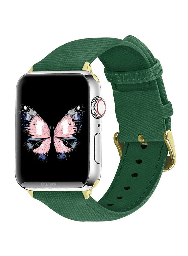 MARGOUN - Apple Watch Band 38mm/40mm/41mm Leather Band Buckle Strap Wristband Compatible with Apple watch series 7/6/5/4/3/2/1/SE Multicolor - Image 1