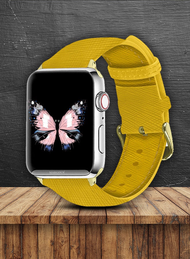 Apple Watch Band 38mm/40mm/41mm Leather Band Buckle Strap Wristband Compatible with Apple watch series 7/6/5/4/3/2/1/SE Multicolor