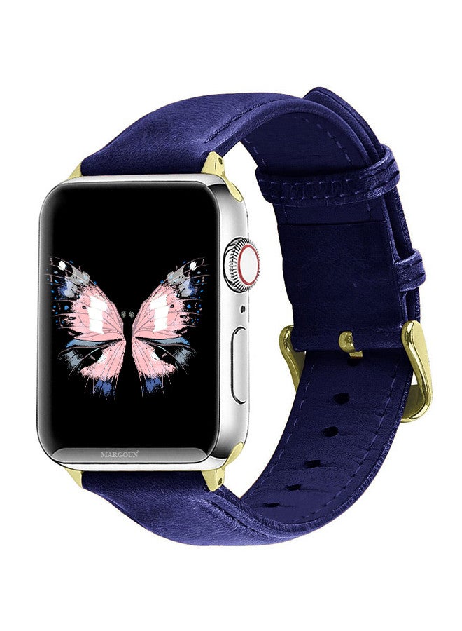 MARGOUN - Apple Watch Band 38mm/40mm/41mm Leather Band Buckle Strap Wristband Compatible with Apple watch series 7/6/5/4/3/2/1/SE Multicolor - Image 1