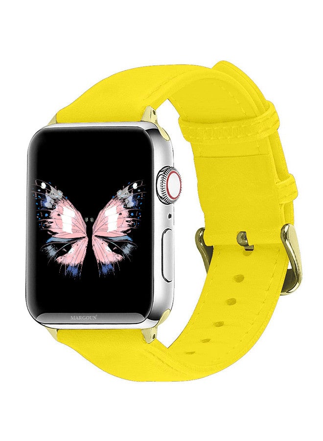 MARGOUN Apple Watch Band 38mm/40mm/41mm Leather Band Buckle Strap Wristband Compatible with Apple watch series 7/6/5/4/3/2/1/SE Multicolor - Image 1