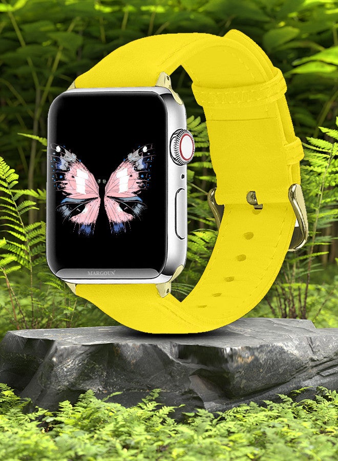 MARGOUN Apple Watch Band 38mm/40mm/41mm Leather Band Buckle Strap Wristband Compatible with Apple watch series 7/6/5/4/3/2/1/SE Multicolor - Image 3