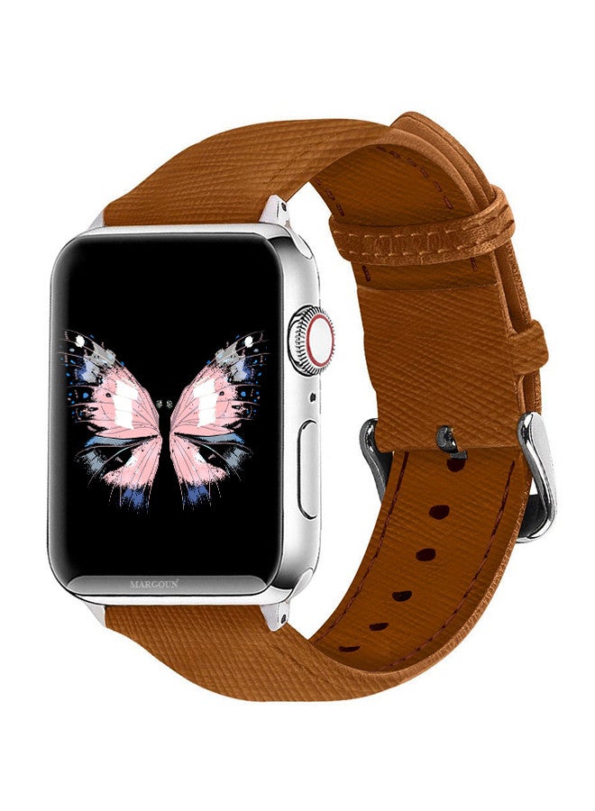MARGOUN Apple Watch Band 38mm/40mm/41mm Leather Band Buckle Strap Wristband Compatible with Apple watch series 7/6/5/4/3/2/1/SE Multicolor - Image 1