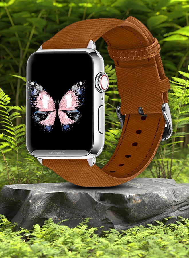 MARGOUN Apple Watch Band 38mm/40mm/41mm Leather Band Buckle Strap Wristband Compatible with Apple watch series 7/6/5/4/3/2/1/SE Multicolor - Image 3