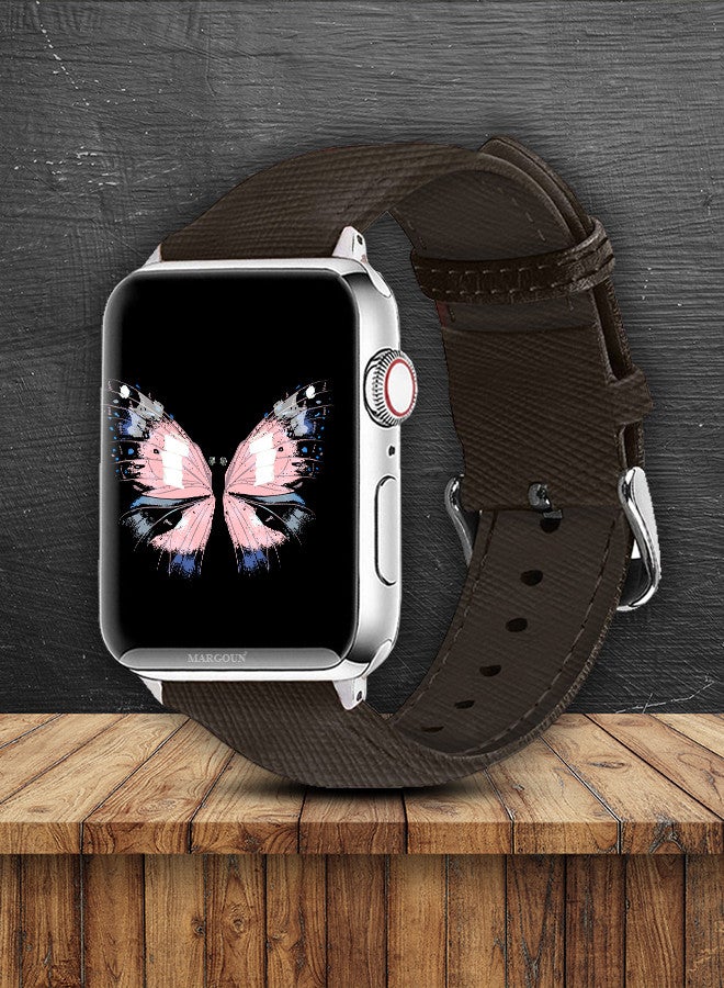 MARGOUN Apple Watch Band 38mm/40mm/41mm Leather Band Buckle Strap Wristband Compatible with Apple watch series 7/6/5/4/3/2/1/SE Multicolor - Image 2