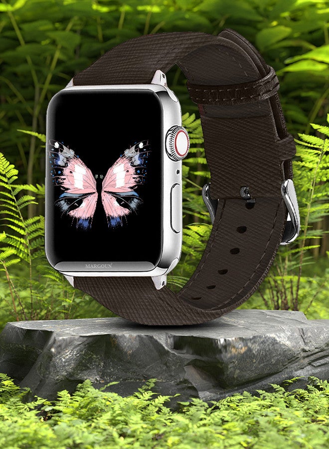 MARGOUN Apple Watch Band 38mm/40mm/41mm Leather Band Buckle Strap Wristband Compatible with Apple watch series 7/6/5/4/3/2/1/SE Multicolor - Image 3