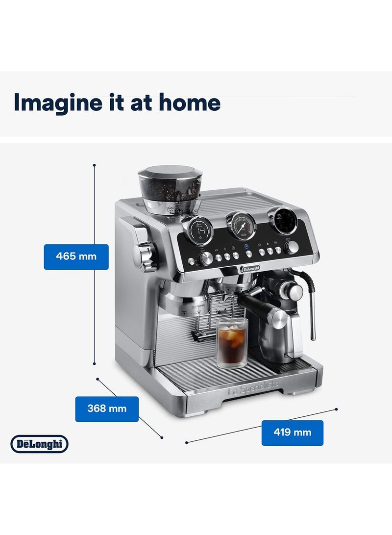 De'Longhi - La Specialista Maestro: Ultimate Cold Brew Manual Coffee Machine, Experience with Smart Tech, Cold Extraction Technology, 8 Recipes, Manual/Automatic Frothing, Metal - 2.5 L 1450 W EC9865.M Silver - Image 1
