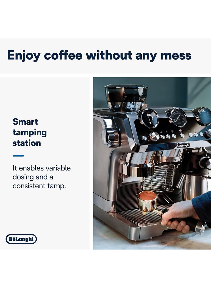 De'Longhi - La Specialista Maestro: Ultimate Cold Brew Manual Coffee Machine, Experience with Smart Tech, Cold Extraction Technology, 8 Recipes, Manual/Automatic Frothing, Metal - 2.5 L 1450 W EC9865.M Silver - Image 1