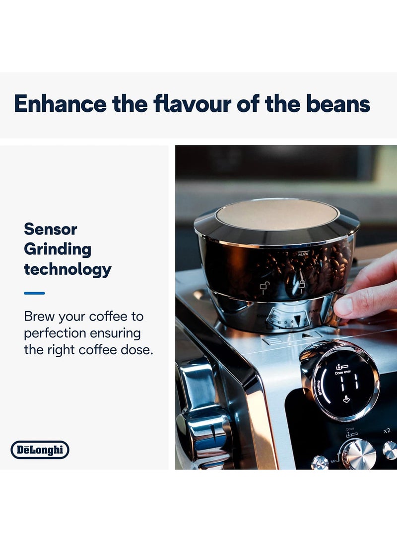 De'Longhi - La Specialista Maestro: Ultimate Cold Brew Manual Coffee Machine, Experience with Smart Tech, Cold Extraction Technology, 8 Recipes, Manual/Automatic Frothing, Metal - 2.5 L 1450 W EC9865.M Silver - Image 1