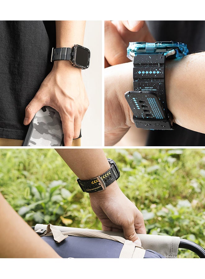 رينجك سوار ساعة مطاطي One Bold متوافق مع Apple Watch 49 مم / 45 مم / 44 مم / 42 مم، حزام سيليكون TPU خفيف الوزن ومرن وقابل للتعديل - - Image 4