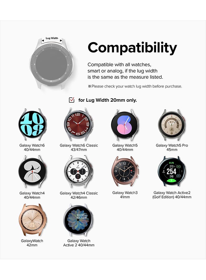 رينجك سوار ساعة مطاطي One Bold لساعة Samsung Galaxy Watch 6 /6 Classic / 5 Pro / 5 / Galaxy Watch 4 / Galaxy Watch 4 Classic / Watch Lug 20 مم - - Image 2