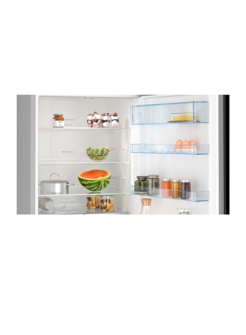 BOSCH Series 4 Free-Standing Fridge-Freezer with Freezer at Bottom 505 Liters - 193 x 70 cm, KGN56CX30U Black Stainless Steel - Image 5