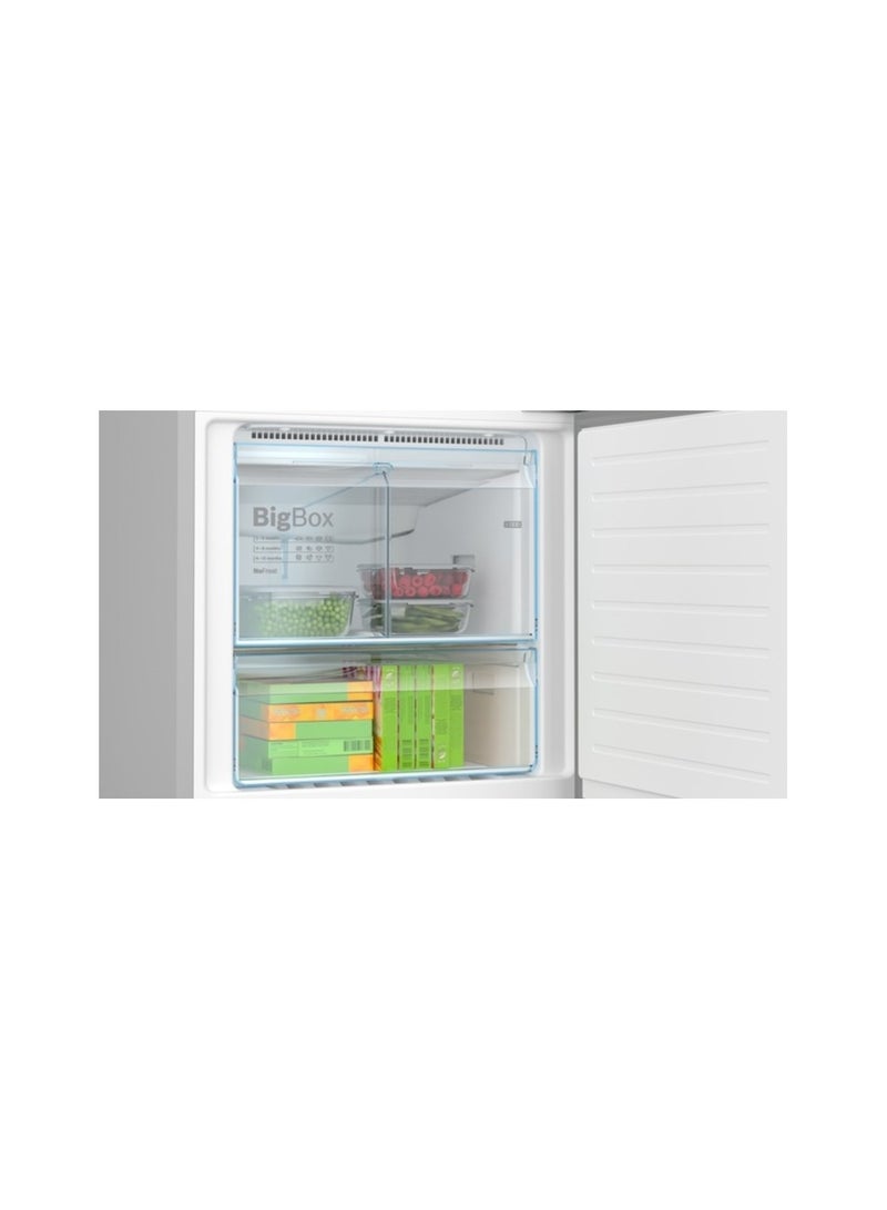 BOSCH Series 4 Free-Standing Fridge-Freezer with Freezer at Bottom 505 Liters - 193 x 70 cm, KGN56CX30U Black Stainless Steel - Image 4