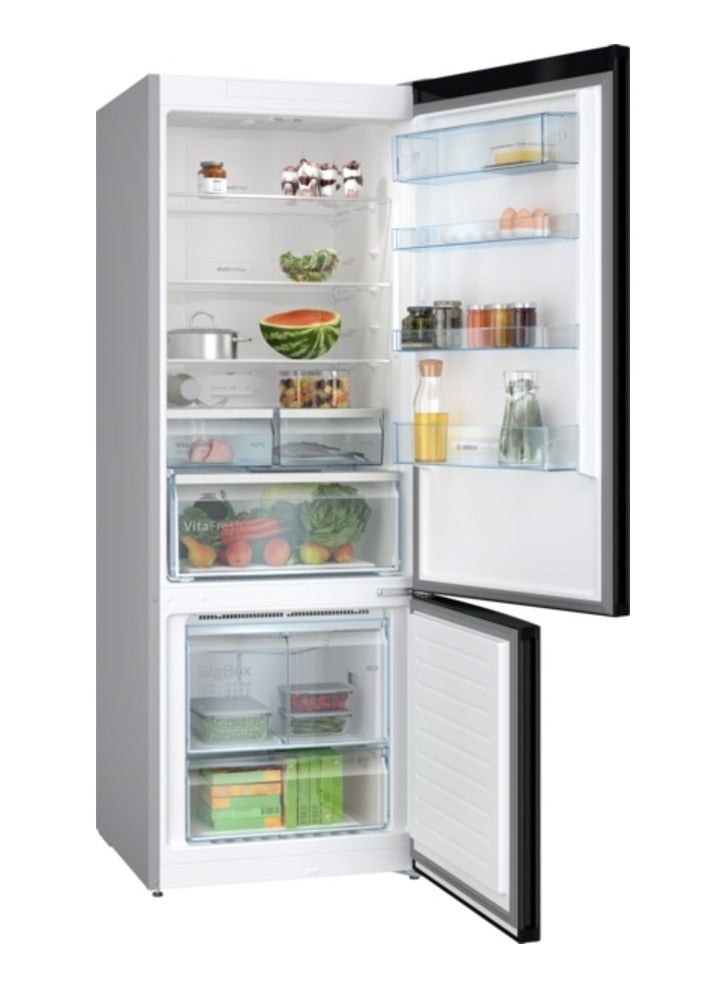 BOSCH Series 4 Free-Standing Fridge-Freezer with Freezer at Bottom 505 Liters - 193 x 70 cm, KGN56CX30U Black Stainless Steel - Image 3