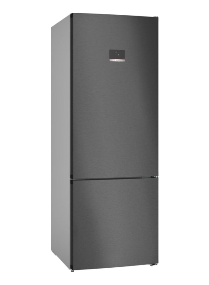 Series 4 Free-Standing Fridge-Freezer with Freezer at Bottom 505 Liters - 193 x 70 cm, KGN56CX30U Black Stainless Steel