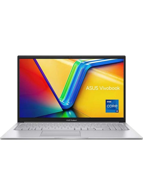 Vivobook 15 X1504ZA-NJ005W Laptop With 15.6-Inch Display, Core i5-1235U Processor/8GB RAM/512GB SSD/Intel Iris XE Graphics/Windows 11 Home English/Arabic Cool Silver