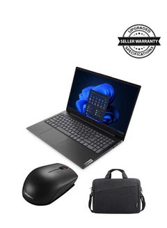 لينوفو كمبيوتر محمول V15 G4 بشاشة مقاس 15.6 بوصة، ومعالج Core i5-13420H/ذاكرة وصول عشوائي سعة 16 جيجابايت/محرك أقراص SSD سعة 512 جيجابايت/بطاقة رسومات Intel UHD/نافذة 11 مع حقيبة كمبيوتر محمول + ماوس  - Image 2