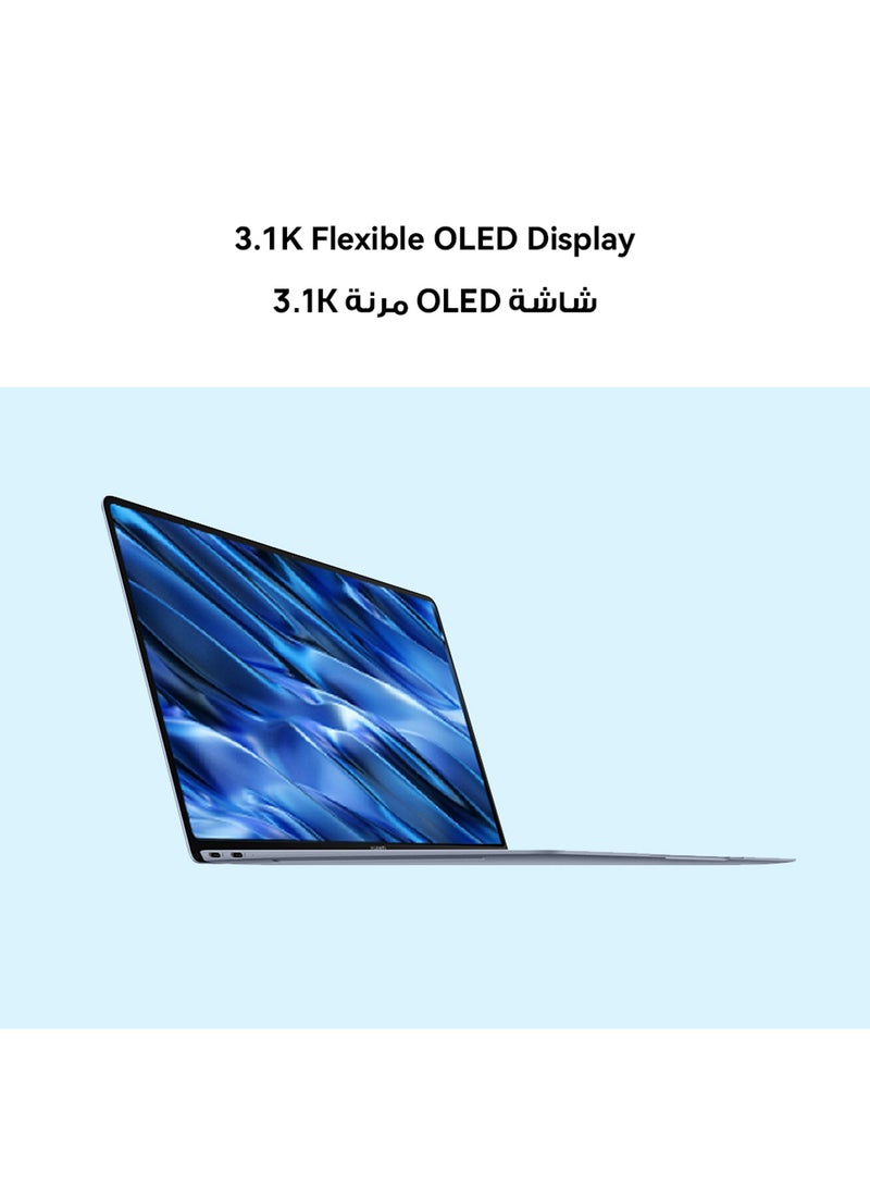 HUAWEI - MateBook X Pro Laptop With 14.2-Inch 3.1K flexible OLED Display, Core Ultra 7 Processor/16GB RAM/1TB SSD/Intel Iris XE Graphics/Windows 11 Home + Smart Chargeable Mouse Pad English/Arabic White - Image 1