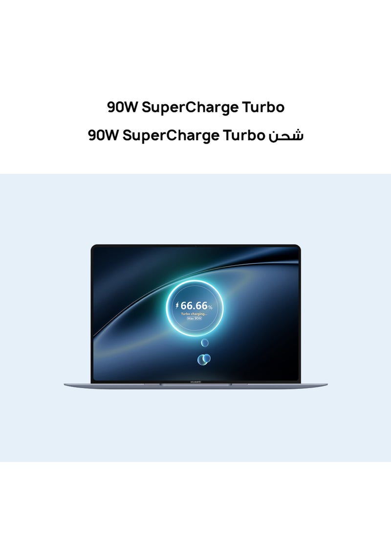 HUAWEI - MateBook X Pro Laptop With 14.2-Inch 3.1K flexible OLED Display, Core Ultra 7 Processor/16GB RAM/1TB SSD/Intel Iris XE Graphics/Windows 11 Home + Smart Chargeable Mouse Pad English/Arabic White - Image 1