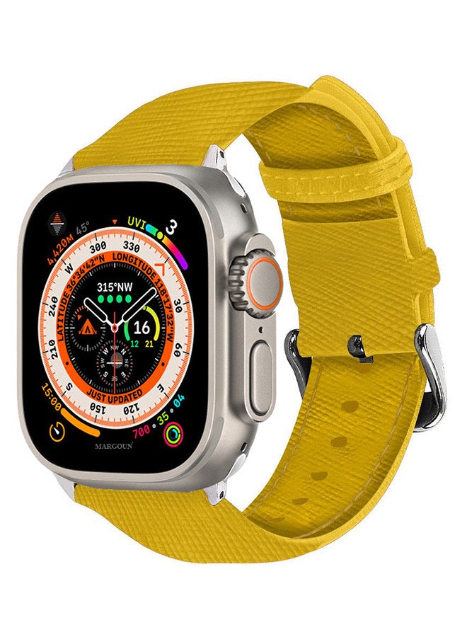 MARGOUN - Apple Watch Band 49mm/45mm/44mm Leather Band Buckle Strap Wristband Compatible with Apple watch series Ultra2/Ultra/8/7/SE/5/4/3/2/1 Multicolor - Image 1