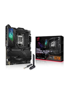 ASUS ROG STRIX X670E-F GAMING WIFI ATX Motherboard, AMD X670 Chipset, AM5 Socket, Intel 2.5 Gb Ethernet, Wi-Fi 6E, 4xDual Channel DDR5-6400, 128GB Max Memory, 4xSATA 6Gb/s, PCIe 5.0 | 90MB1BA0-M0EAY0  - Image 1