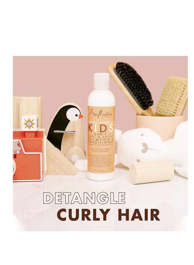 SheaMoisture - Kids Extra Moisturizing Detangler For Curly Hair Coconut And Hibiscus Kids Detangler With Shea Butter 8 ozml - Image 1