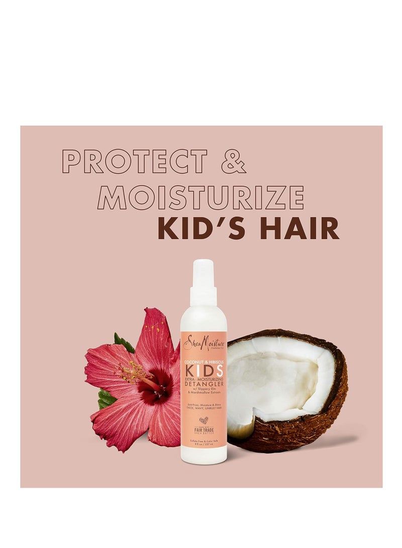 SheaMoisture - Kids Extra Moisturizing Detangler For Curly Hair Coconut And Hibiscus Kids Detangler With Shea Butter 8 ozml - Image 1