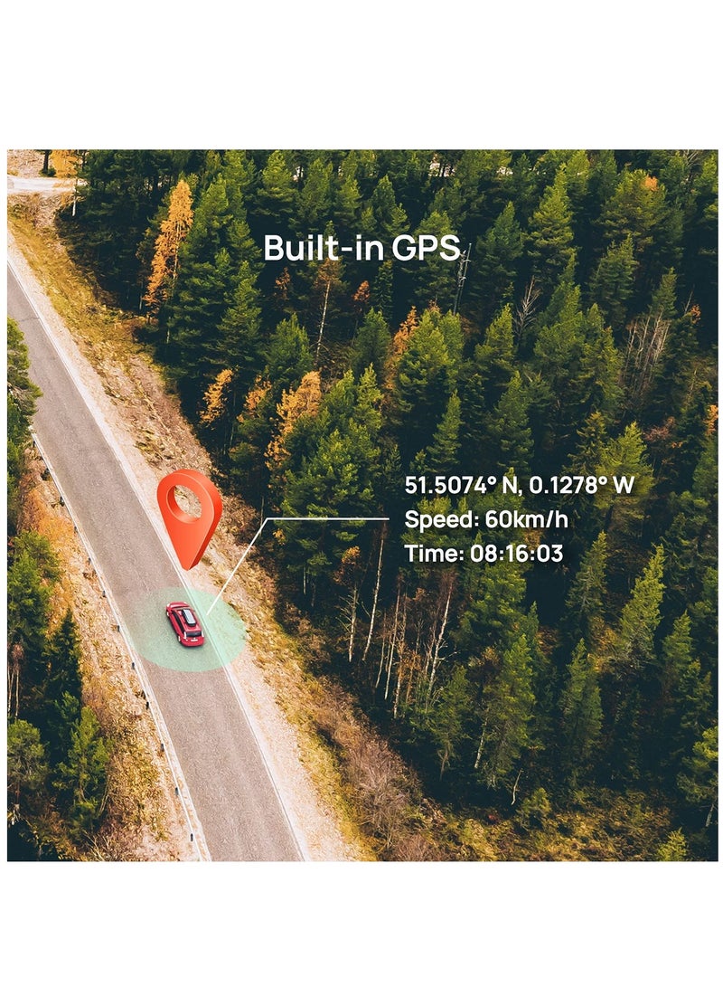 70mai - Dash Cam 4K A800S, High Resolution 3840x2160P, 1080P, Front And Rear, Built In WiFi GPS Smart Dash Camera For Cars, ADAS, Sony IMX415, 3'' IPS LCD Screen, 140° Wide Angle FOV, Night Vision - Image 1