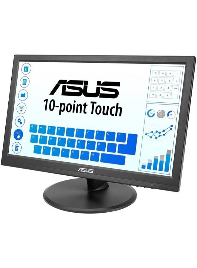 VT168HR Touch Monitor, 15.6" 1366x768 WXGA Touch Display, 60Hz Refresh Rate, 5ms Response Time, 262K Display Colors, TN Panel, 16:9 Aspect Ratio, HDMI/VGA Black