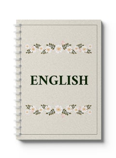 LOWHA English Sprial Notebook, 60 Sheets with Hard Paper Covers and Rose Wreath Design Multicolour  - Image 1