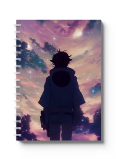 LOWHA Sprial Notebook 60 Sheets with Hard Paper Covers and Boy with Full of Stars Sky Design Multicolour  - Image 4